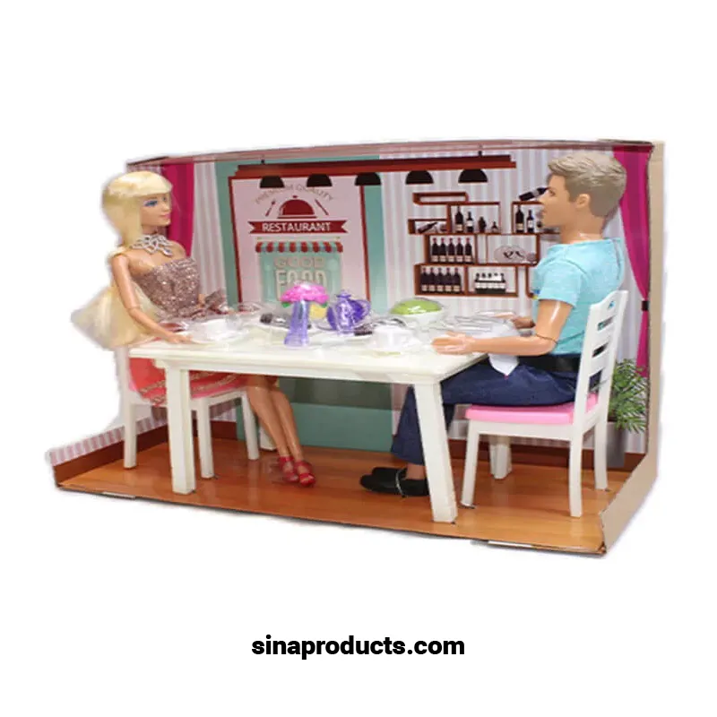 عروسک باربی همراه با میز و باربی پسر مدل 8387