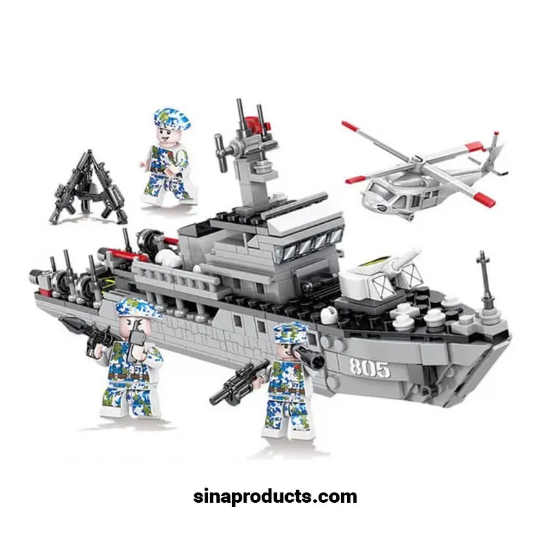 اسباب بازی ساختنی و آموزشی کشتی جنگی مدل 84083