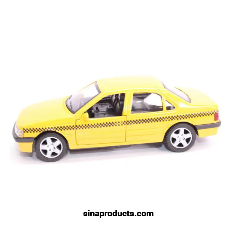 ماکت فلزی ماشین تاکسی مدل پژو رنگ زرد